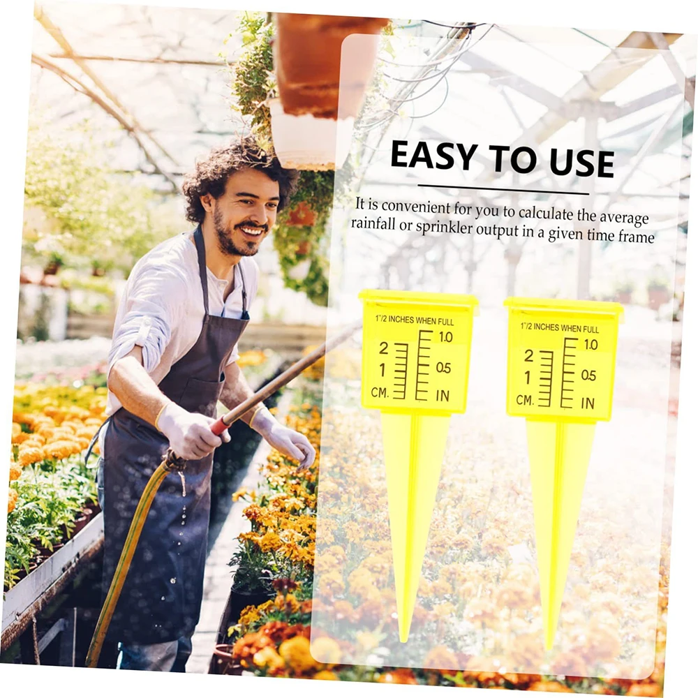 10Pcs Plastic Garden Weather Rain Gauge Outdoor Water Measuring Water meter Water measuring cup Watering flowers Drip irrigation