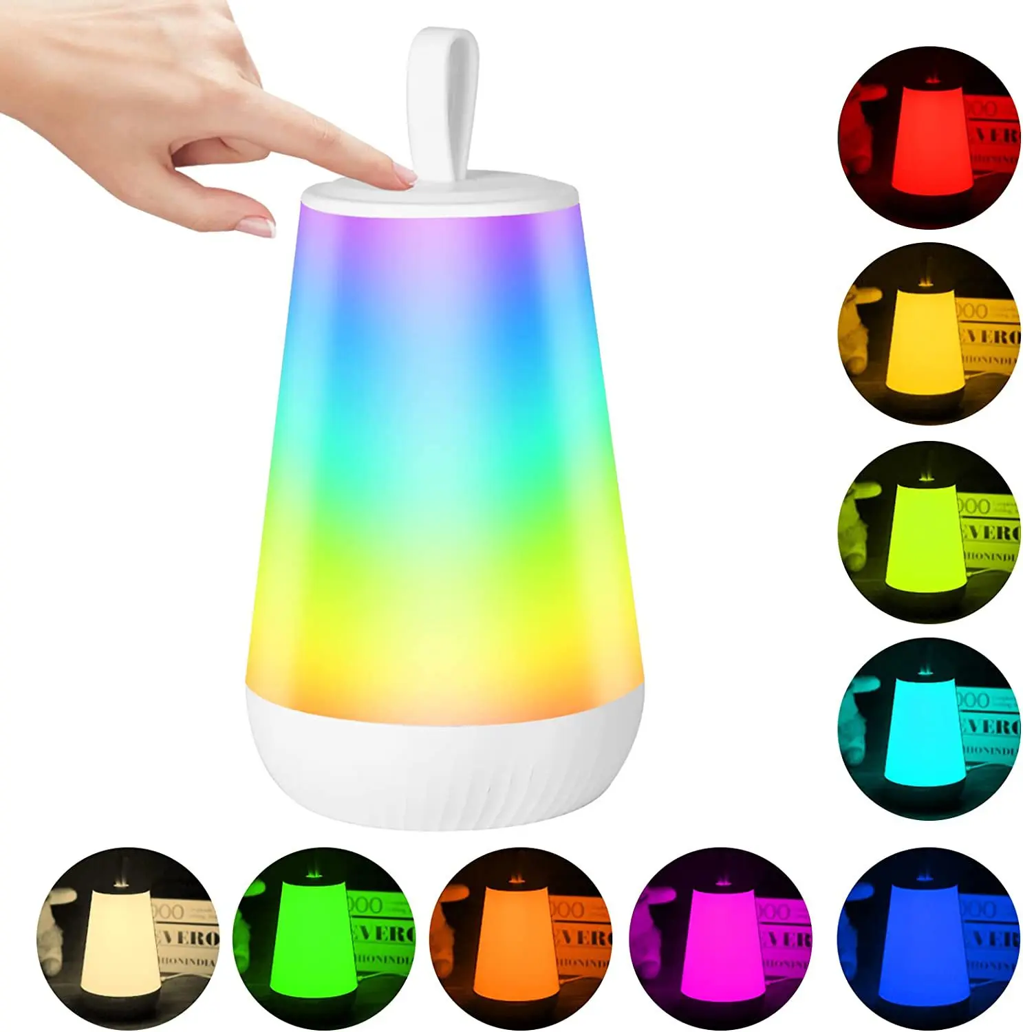 Modern RGB LED Night Light Rechargeable Indoor Decorative Lamp Remote Control Touch USB Battery Supply ABS Mini Bedroom