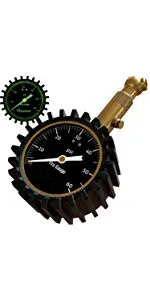 Tire Pressure Gauge - (0-60 PSI) Heavy Duty, Certified ANSI Accurate with Large 2 Inch Easy to Read Glow Diar