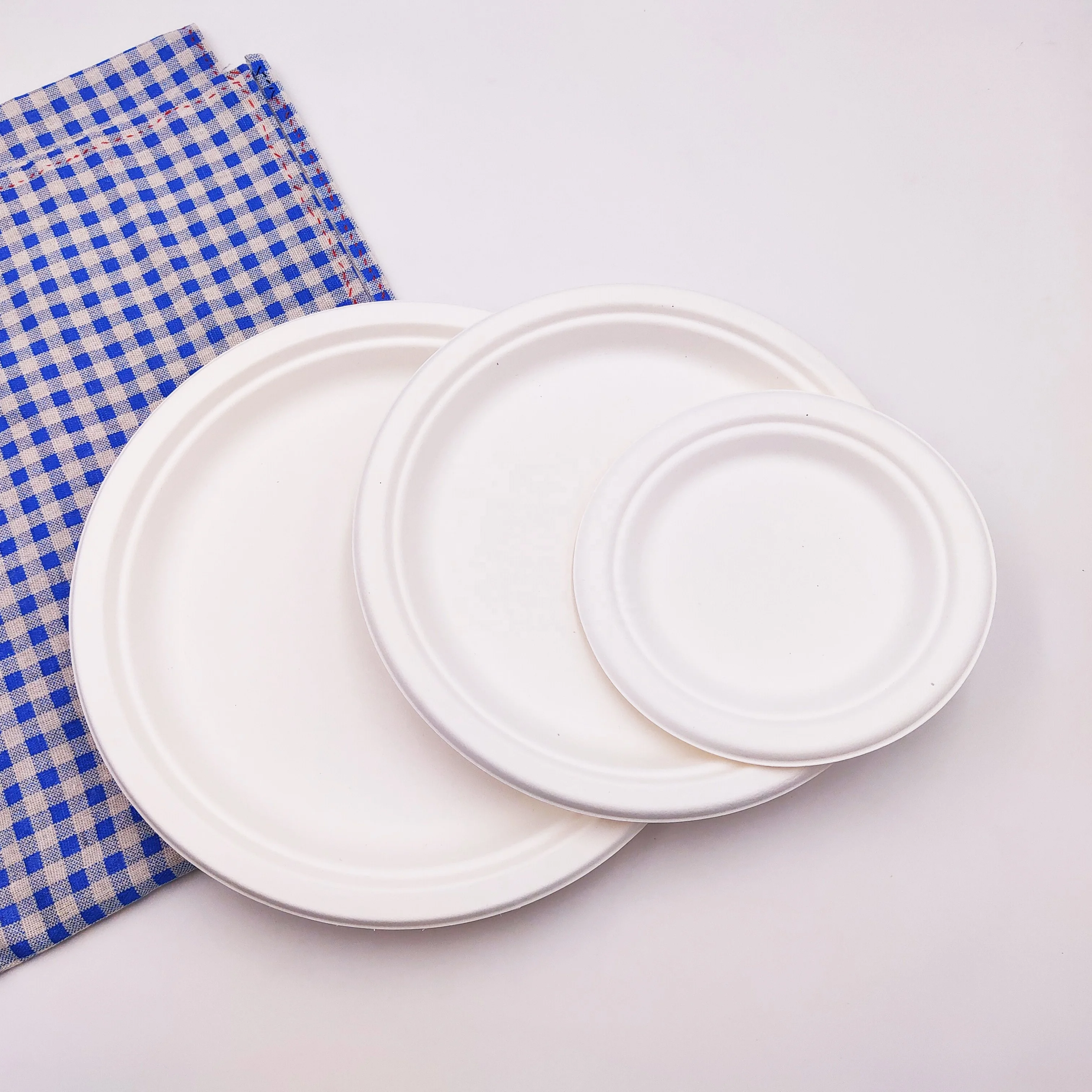 
 Круглый биоразлагаемый одноразовый контейнер для хранения сахарного тростника, 10 дюймов  