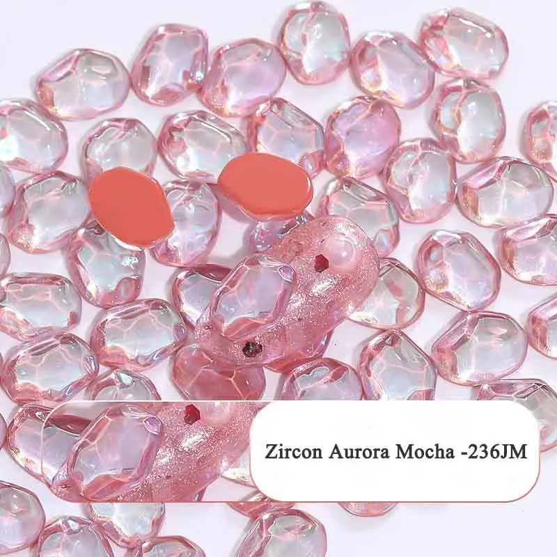 Professional Manicure Rhinestones Decorations Crystals Aurora Glass Fake Nail Stone