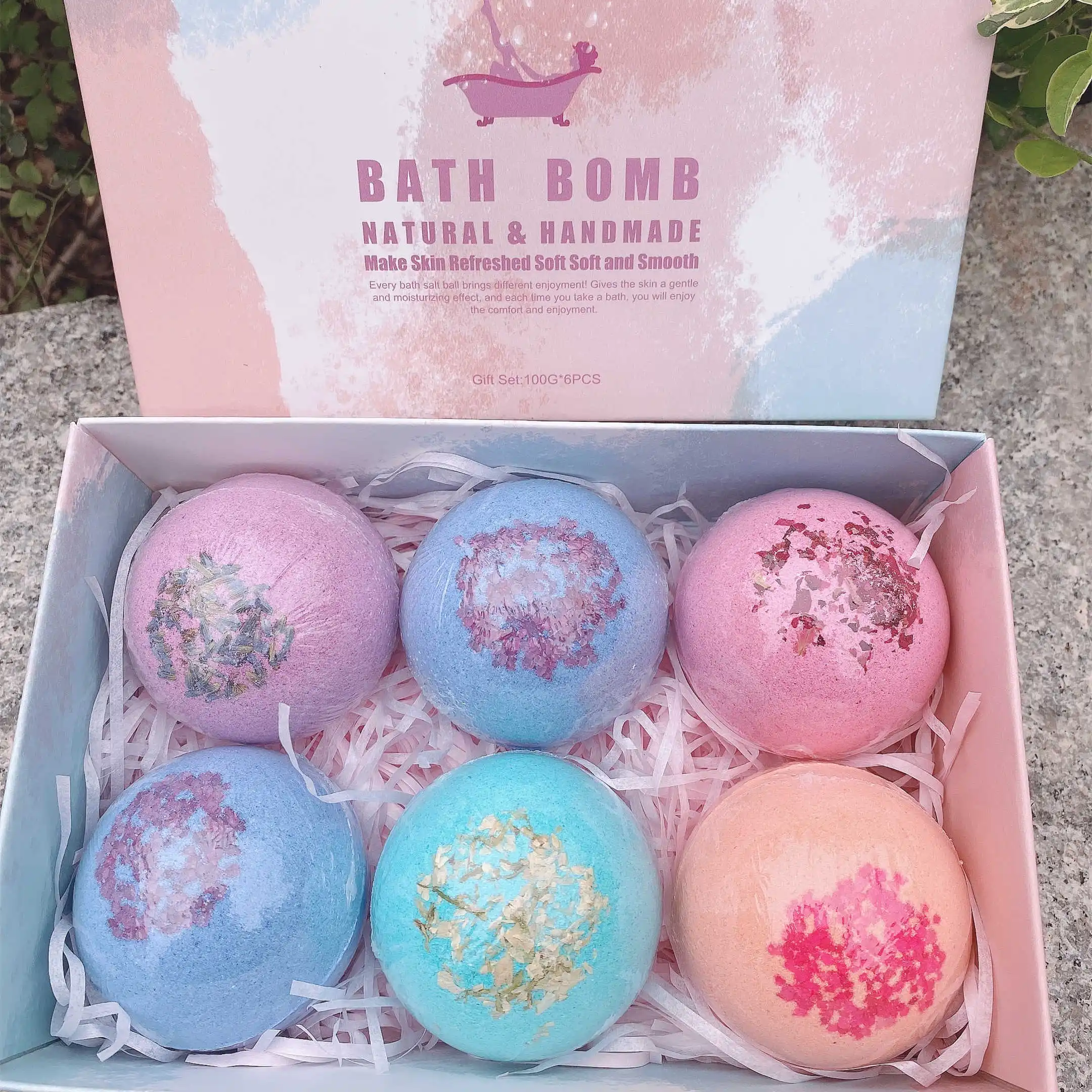 Exfoliating Whitening Skin Care Product Explosive Bath Salt Ball Skin Smooth Fizzy Spa Salt Bath Bomb OEM Supplier