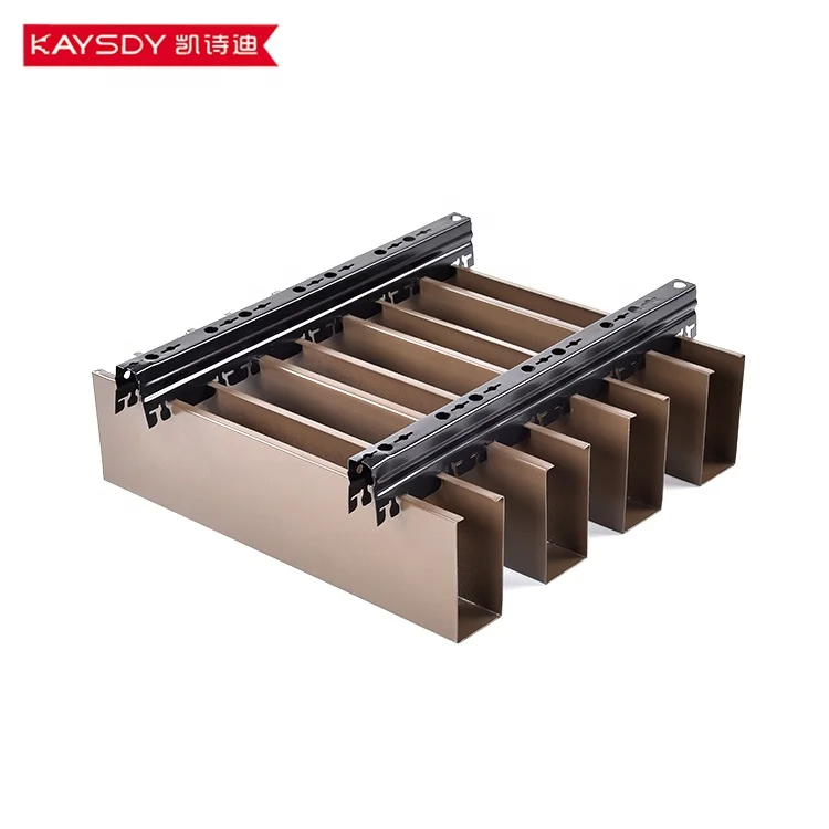 Interior Decor Aluminum Strip Baffle Linear Ceiling panel Suspended Metal Ceiling False Ceiling Design for Living Room Hall Mall