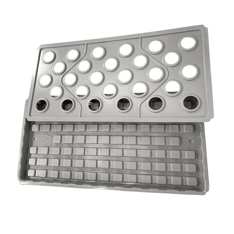 Export Quality China Factory Custom Seed Sprouter Hydroponic Growing Trays + Lids with Holes for Greenhouse Hydroponics