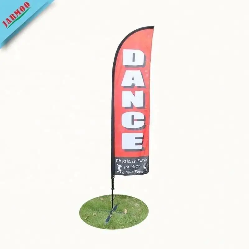 Display Single Sided Double Sided Beach Flags Teardrop Banner Flying Wind Resistant Beach Flags Feather Flag
