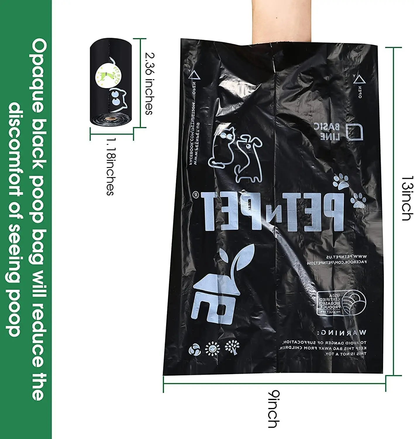 Factory Supplier Doggie Bio Corn Starch Custom Eco Friendly Compostable Biodegradable Pet Waste Dog Poop Bags for Pet Poop