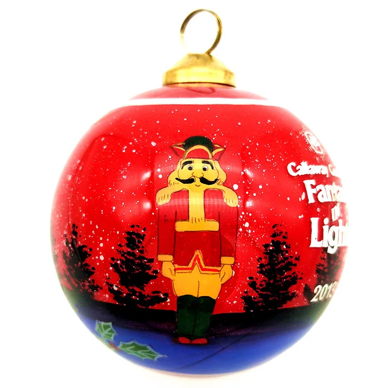 Custom Religious Inside Painted Christmas Glass Ball Ornaments