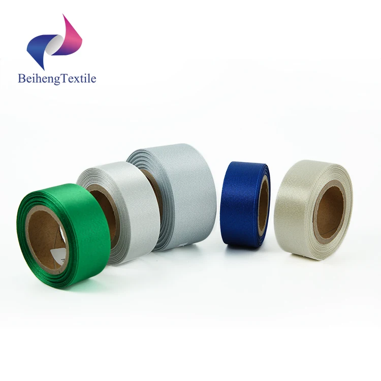 Wholesale Polyester Double Faced Gold Color Glitter Metallic Decorative Ribbon 16mm