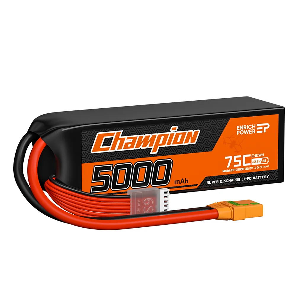 High Stability Long Life Cycle 5000mah 22.2V LCO Drone Battery Lithium ion for Aircraft Helicopter