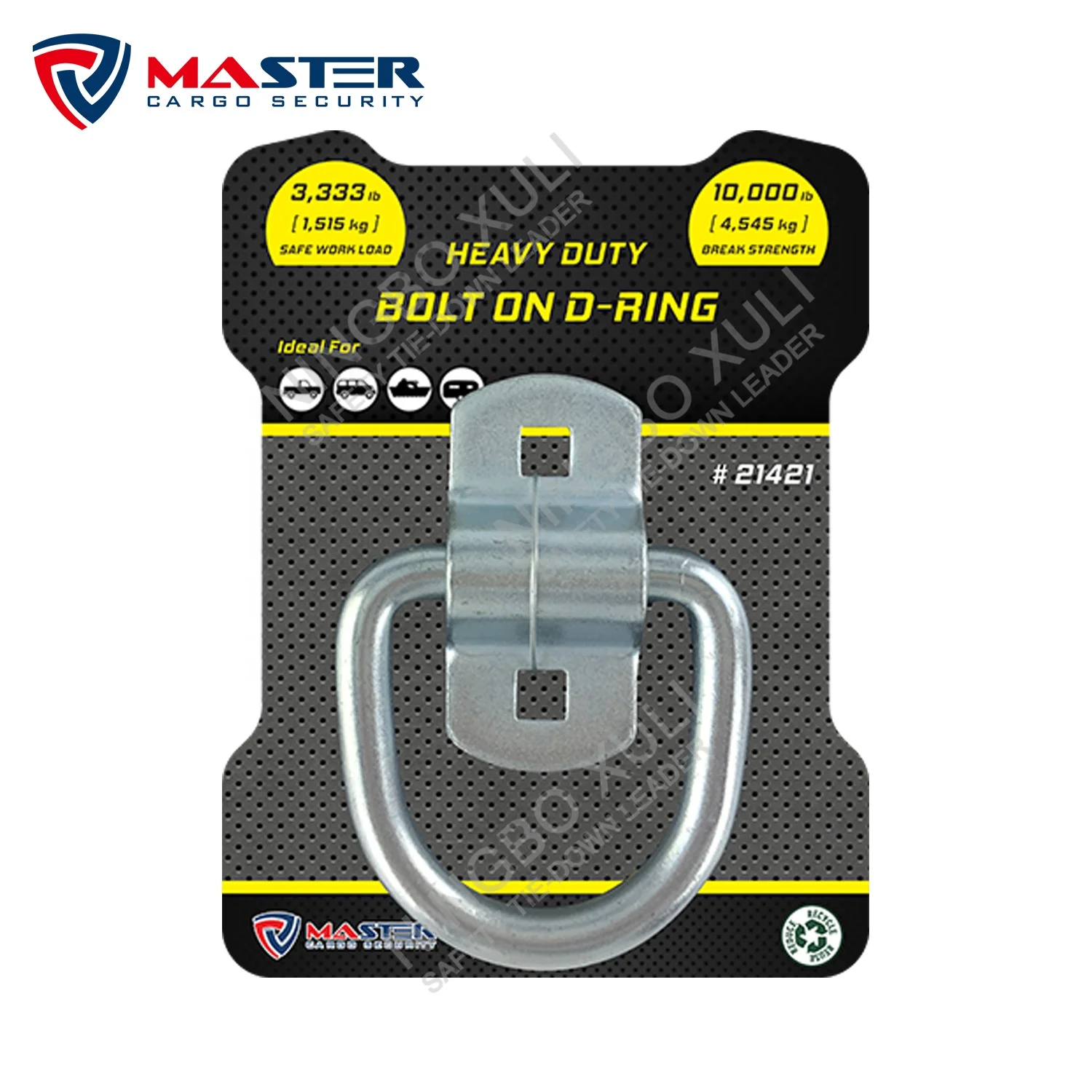 11000lbs commercial duty Surface Mount D-Ring with Bracket Tie down ring bolt on d-ring