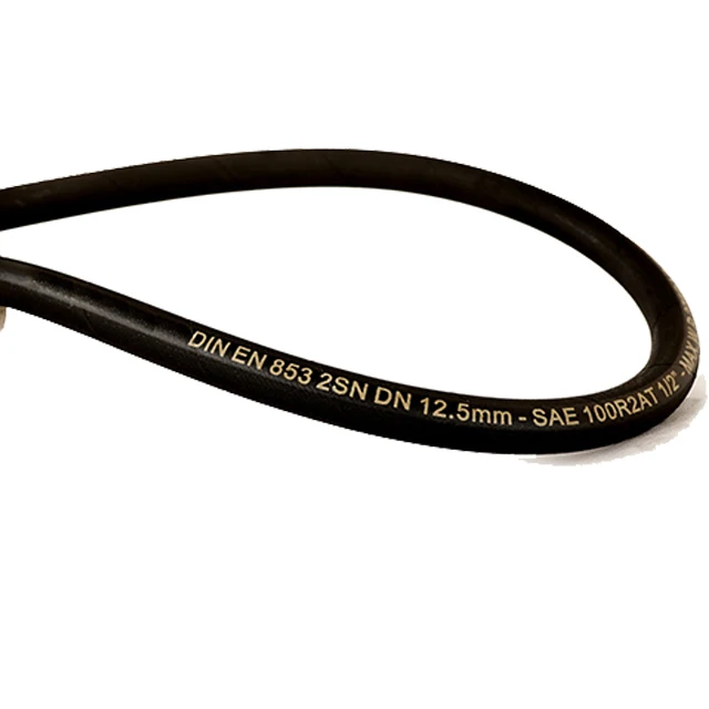 
Sae100 R1/R2at Din En853 1Sn/2Sn R14 Steel Wire Braided Rubber R1 Crimping Press Machine Hydraulic Hose 