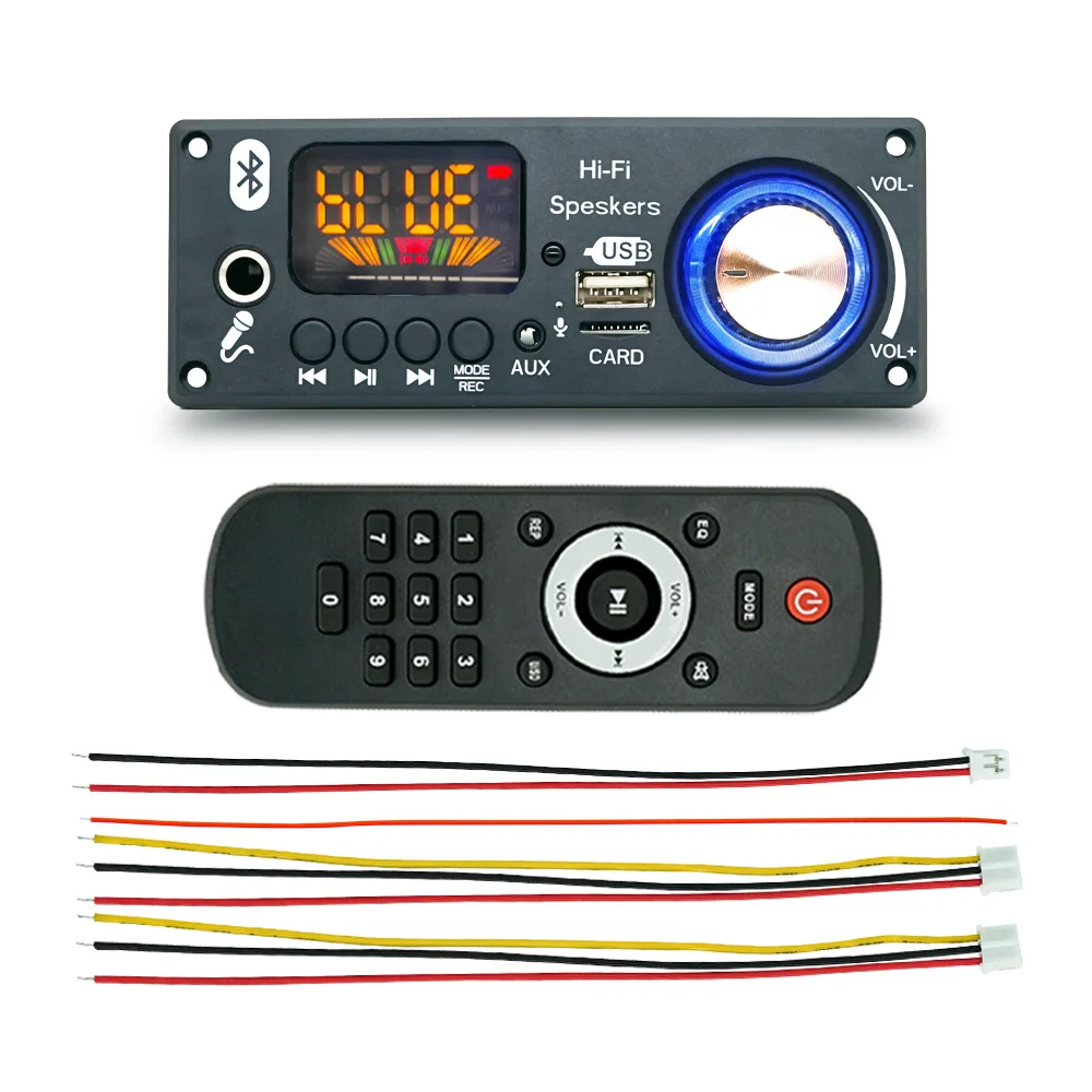 12V MP3 Player Bluetooth Music Speaker Bluetooth Module FM Transmitter Decoder Board Audio Recorder