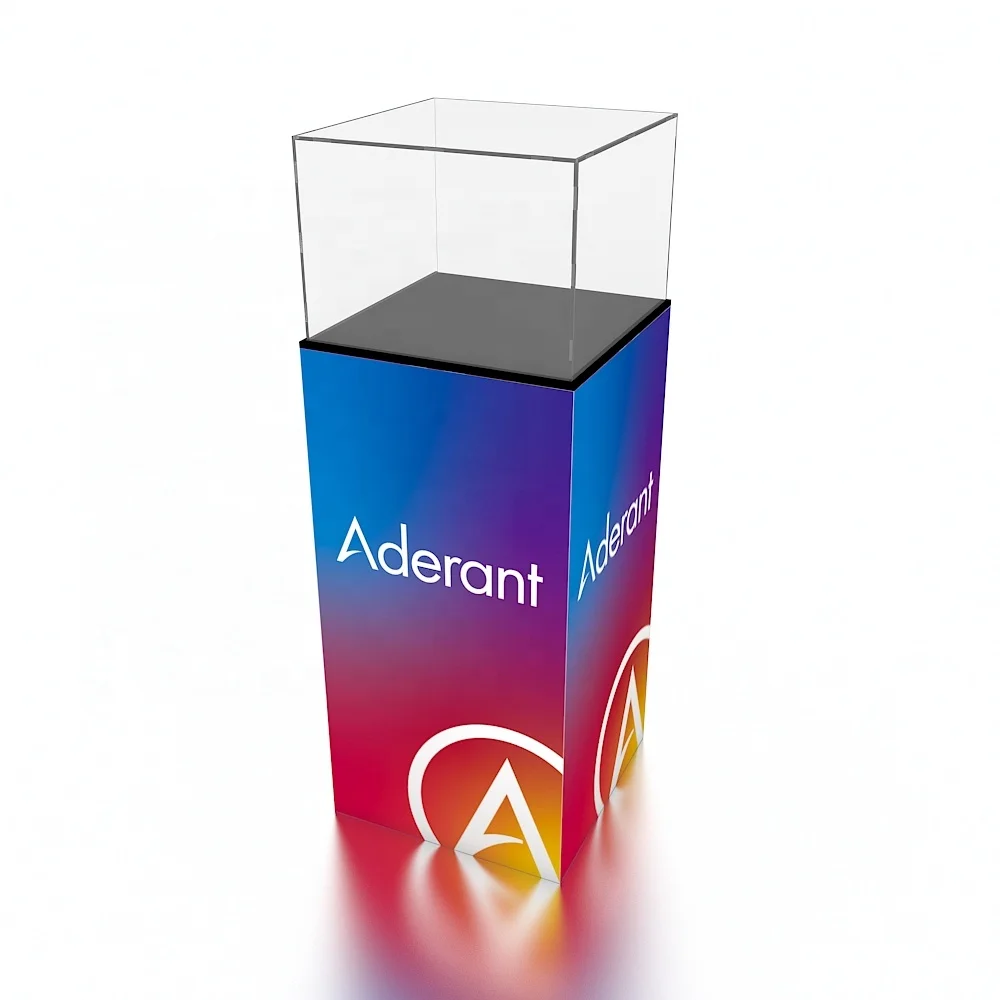Fashion new design custom portable reuses aluminum frame plastic acrylic showcase trade show Modular Led display podium