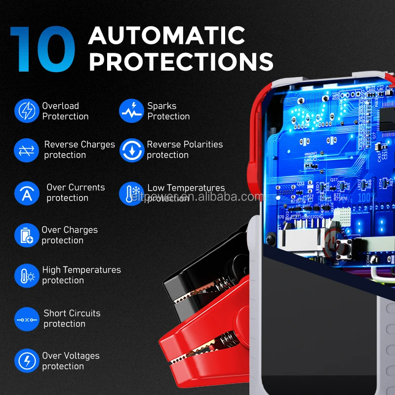 Portable car jump starter 12v 21800mah wireless charging battery jump starter car jump starter power bank with air compressor