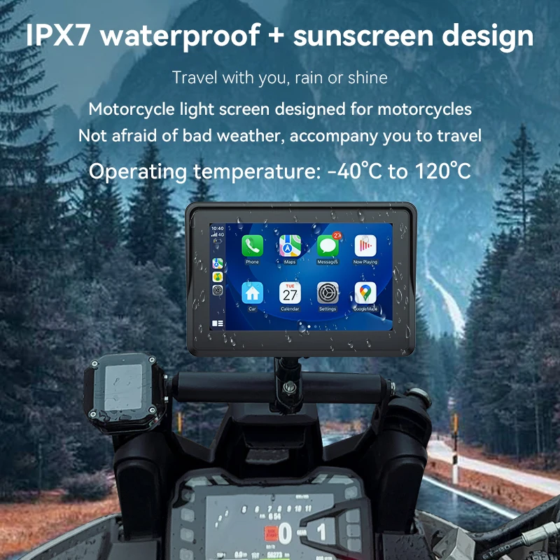 Lancol Water proof motorcycle wireless carplay Android auto with navigation functions