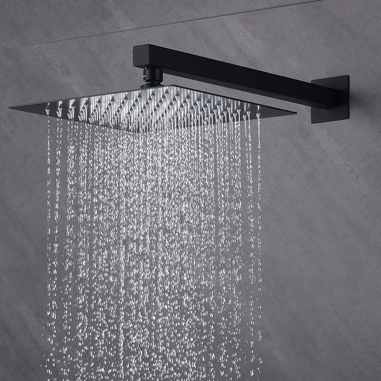Wall LED Shower Column Rain Waterfall Shower Temperature Screen Handshower Massage SPA Jet Three Handles Mixer Taps Set Faucet