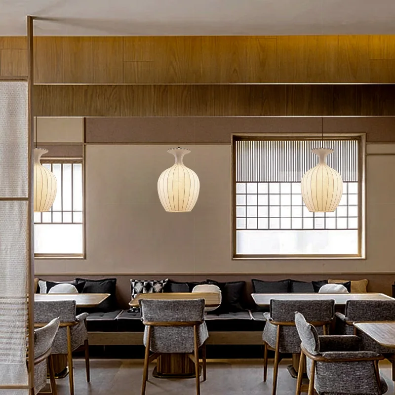 Китайский стиль магазин Ресторан декоративные фонари шелковая ткань кулон лампа Ткань Люстра