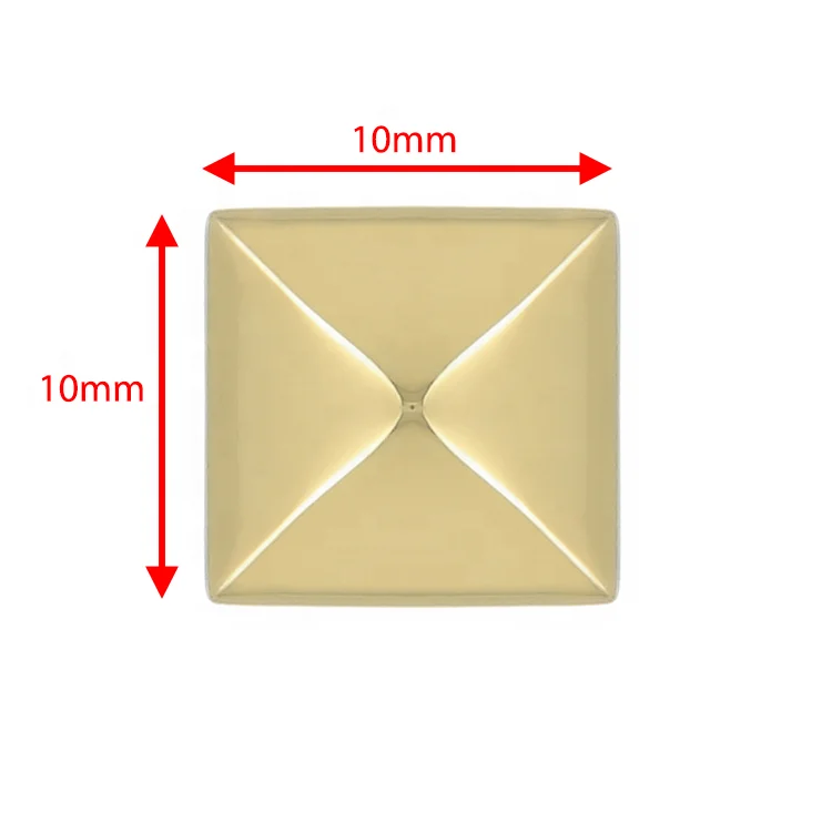 Высокое качество заклепки Шпильки для кожаной сумки золотые шпильки и шипы Квадратные Заклепки для одежды аксессуары