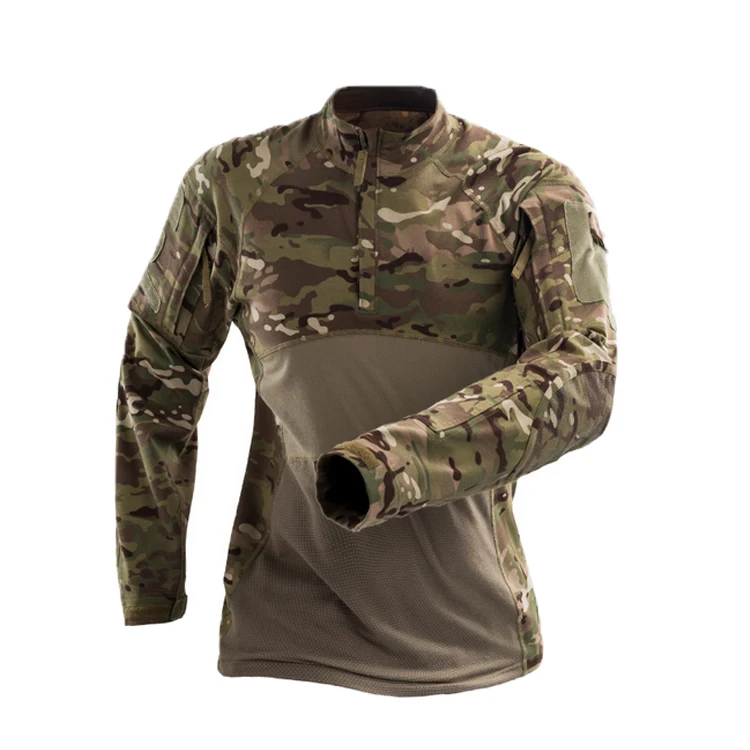 Long Sleeve Army CP Camouflage Frog Uniform ,Camo Shirt Combat Frog Style Tactical Shirt