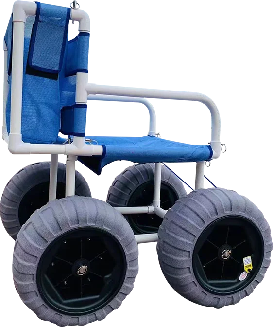 Manual beach wheelchair with big air tires disabled outdoor entertainment wheelchair