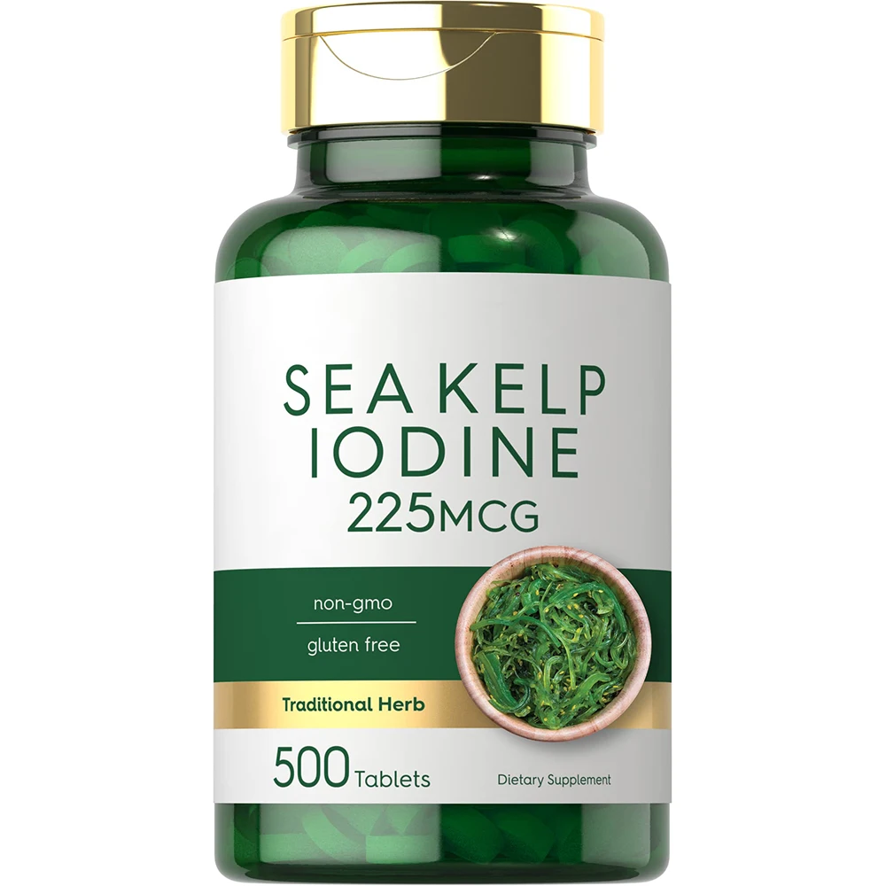 OEM Sea Kelp Iodine Capsules Kelp Extract Herb Supplement Active Iodine Tablets
