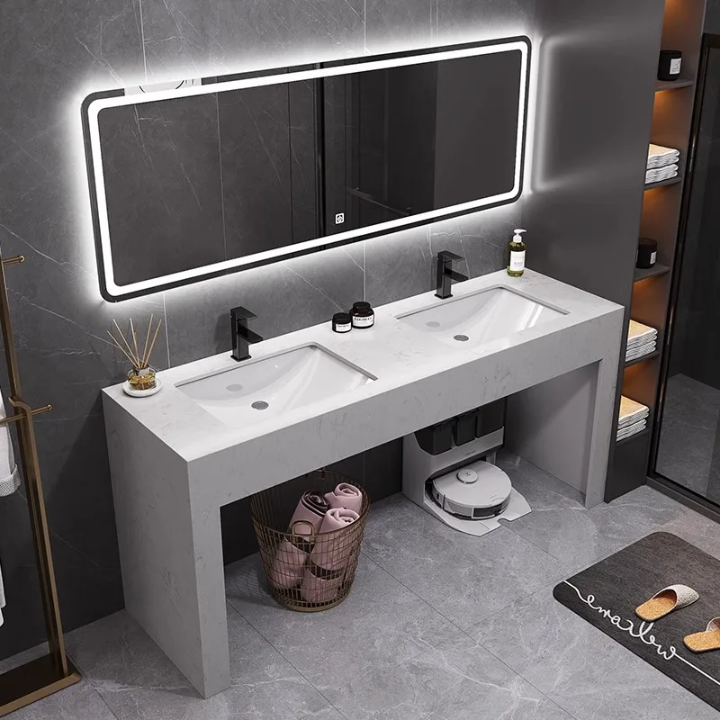 Modern simple natural marble high-end atmospheric hand washing toilet washbasin floor basin light luxury