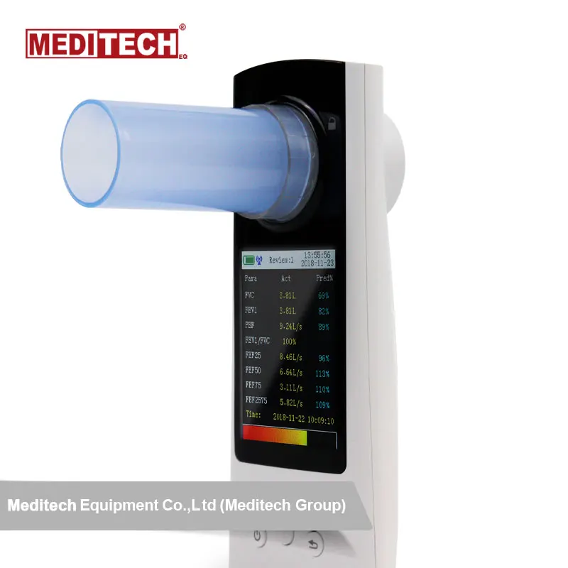 Color Display Digital Spirometer Lung Function Diagnostic Spirometry Spirometer with USB cable and Blue CE ISO supported