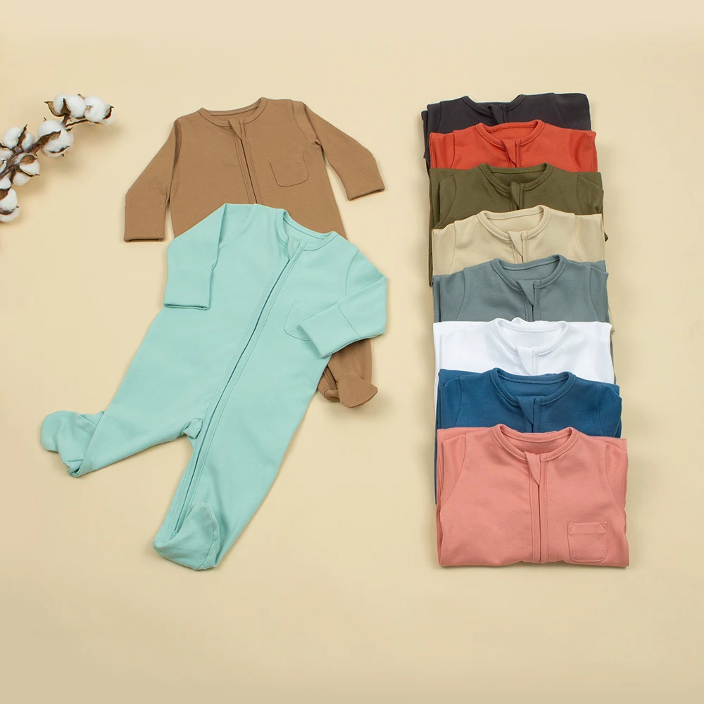 Organic Cotton Clothing Manufacturers Wholesale Newborn Jumpsuit Baby Clothes Boy 0-3 Months Kids Pajamas