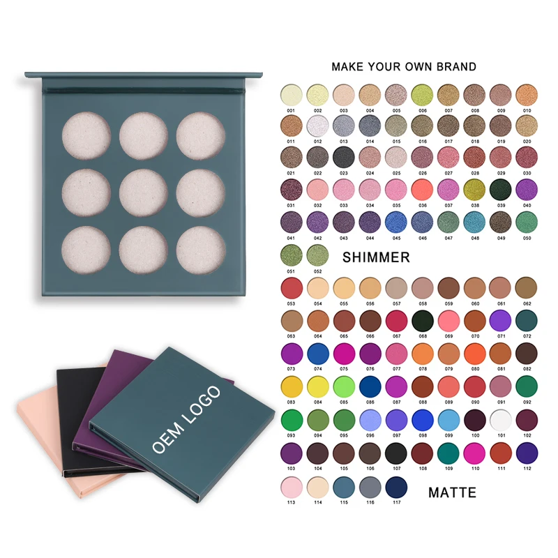 
117 colors pick your colors eye shadow Wholesale make your own eyeshadow palette 