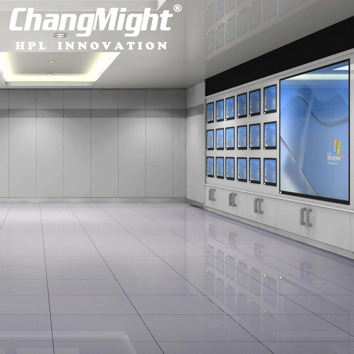 Changmight Manufacture 1.2-5mm Raised Floor Price, Anti-static HPL used in Computer Room