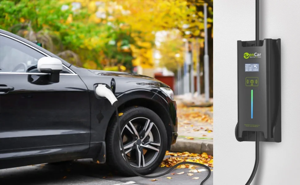 ZENCAR portable evse level 2 charger 32A 220V Type1 plug with CEE wall side plug CE certification