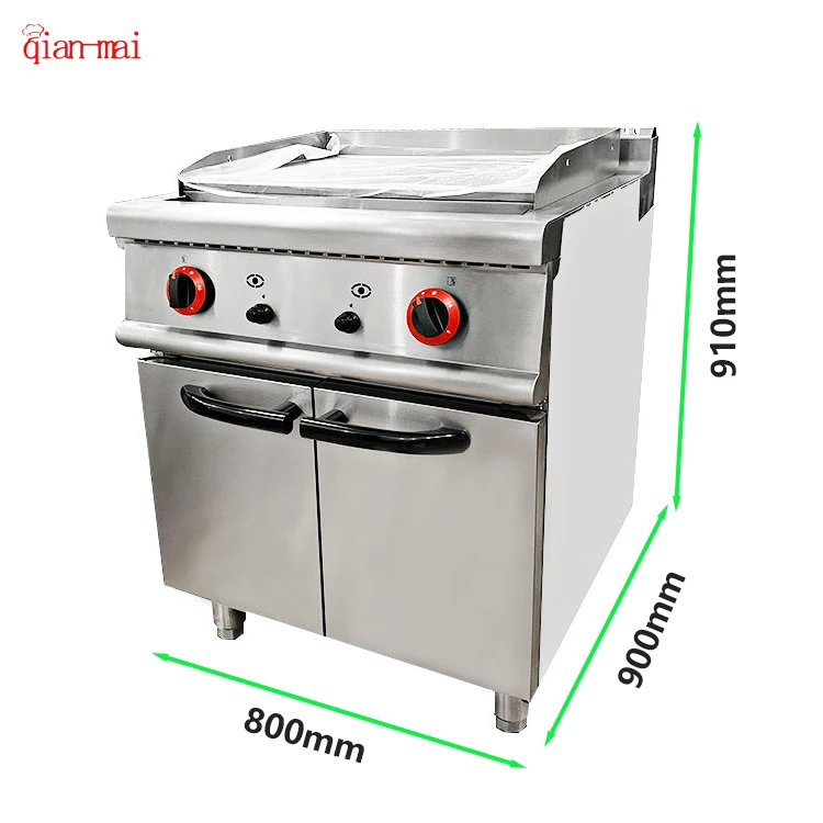 Restaurant Kitchen Equipment Gas Burger Sandwich Griddle Cast Iron Bbq Grill Griddle For Food Industry