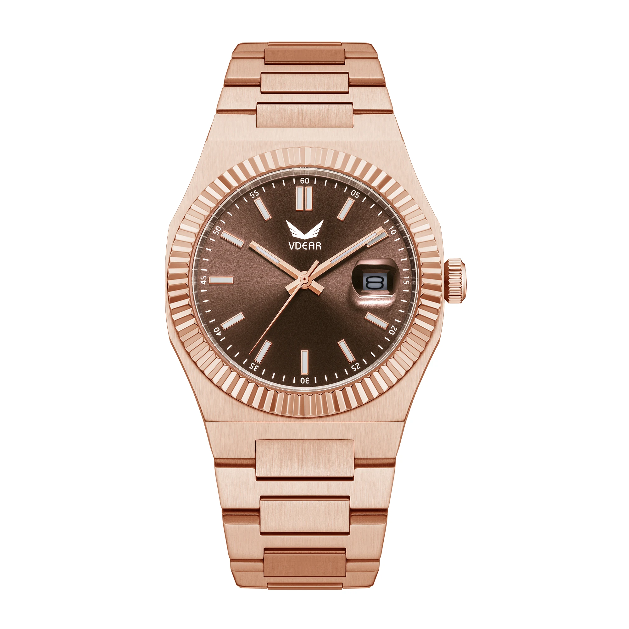 Leisure Design Luxury Luminous Quartz Light Blue Sunray Dial Montre Pour Homme Original Water Proof Minimalist Watch For Men