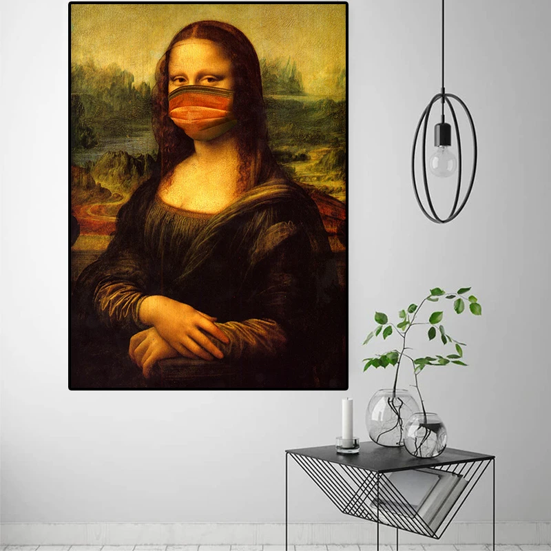 Classical Mona Lisa Artworks Pictures Luxury Decoration for Home Living Room Bedroom Posters Prints Tableau Canvas Paintings