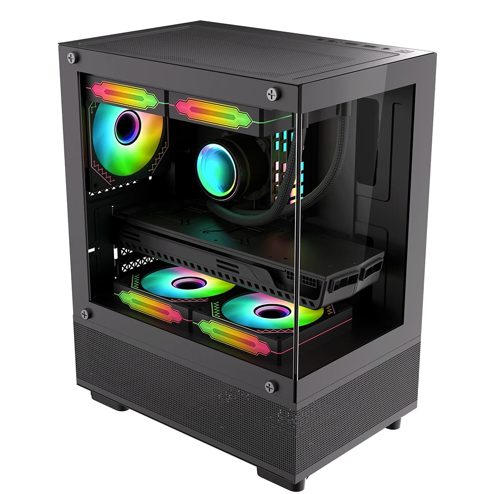 Пользовательские M-ATX игровые компьютерные чехлы & Towers игровой чехол для ПК компьютерный шкаф с закаленным стеклом