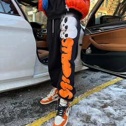 custom private label sweat suits slim fit solid color puff print men tracksuit sweatsuit