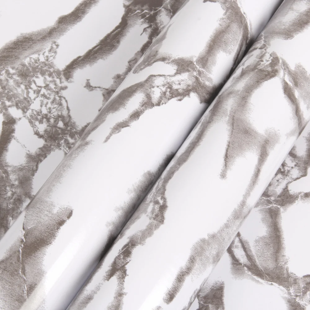 Jinyi Marble Printed Self-adhesive Emboss PVC Vinyl Contact Paper For Wall Furniture Table Decor Film Roll