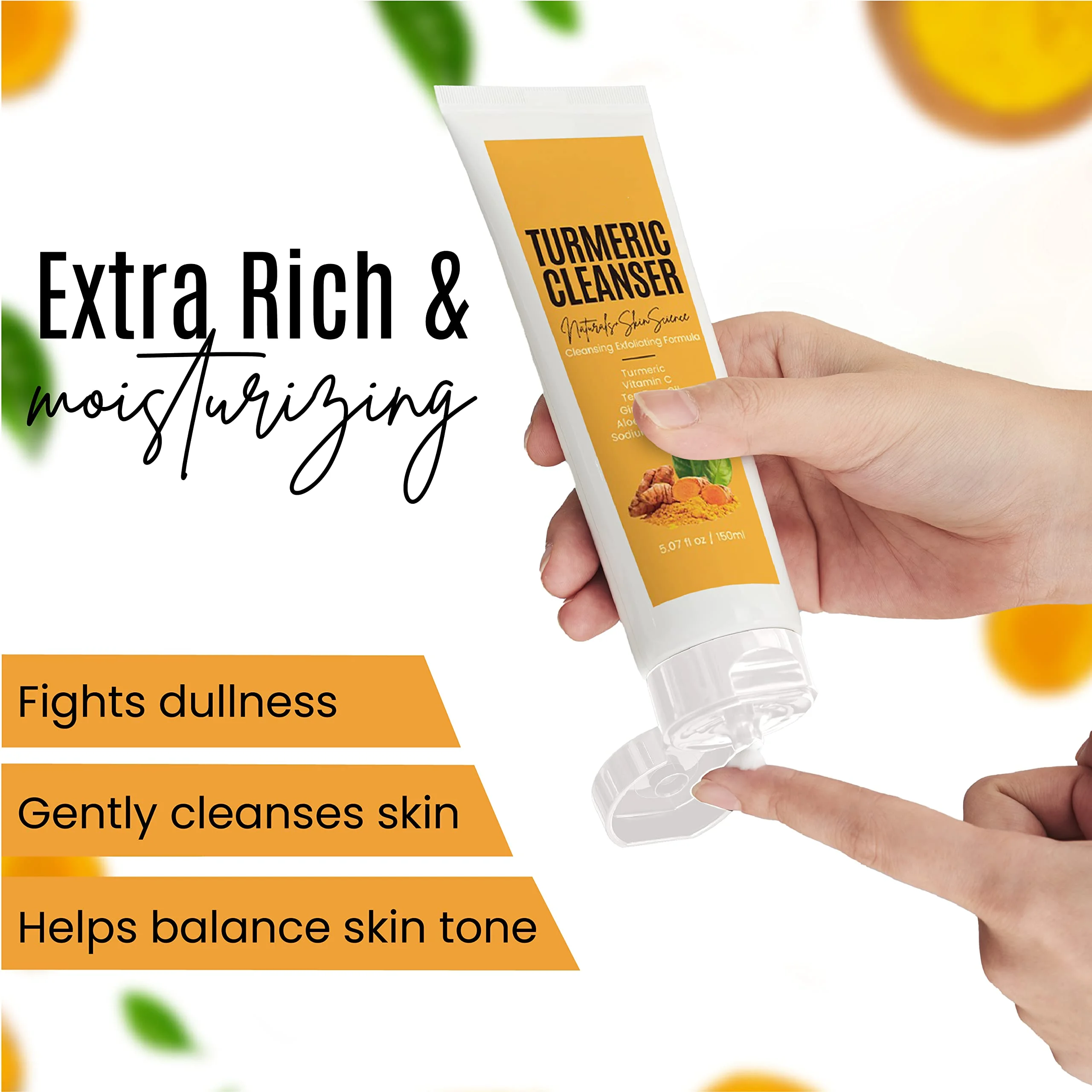 OEM ODM Deep Cleansing Foaming Turmeric Honey Face Wash Cleanser Acne Treatment Organic Moisturizing Turmeric Gel Facial Wash
