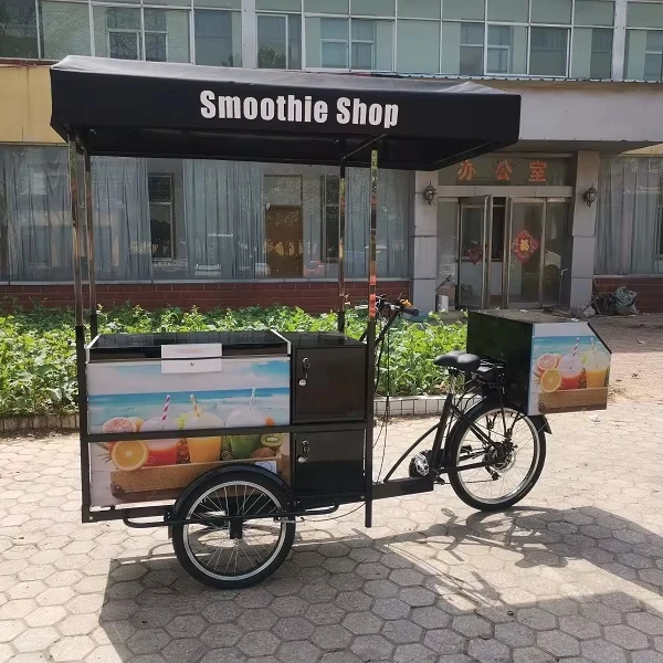 350W motor electric assisted freezer bike street mobile selling cold drinks ice cream tricycle