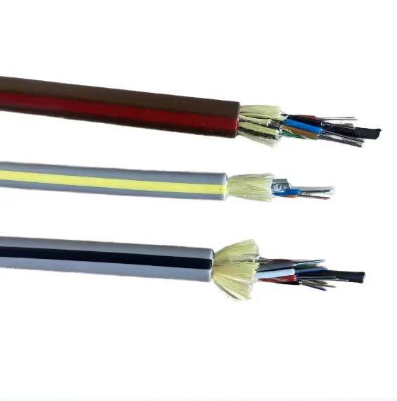 High Quality ASU ADSS Single Mode G652D Fiber Optic Cable 4 6 8 12 Core Outdoor Red Stripe 48 96 Core ADSS Optical Fiber Cable