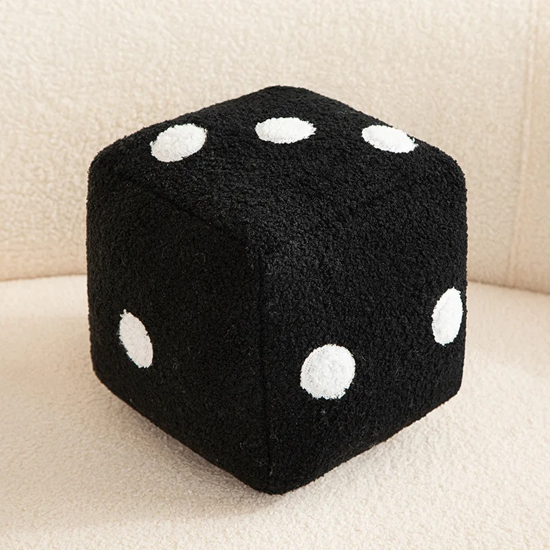 Wholesale Promotion Custom Plush Logo Dice pillow plushie stuffed plush cushion dice throw pillow toy chair cushion