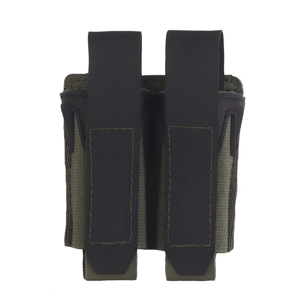 WOSPORT Elastic K Type 9MM Double Mag Pouch Molle Clip Mag Holder For Plate Carrier And Belt Hunting Accessories