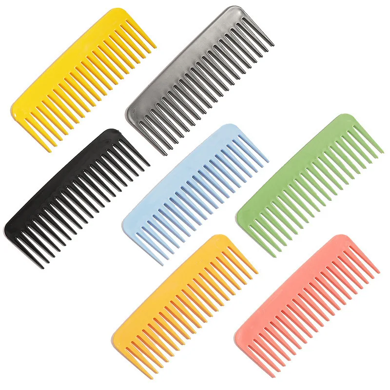 Luma Compact Hair Brush Portable Wide Tooth Comb for Detangling Plastic Hair Care Tool