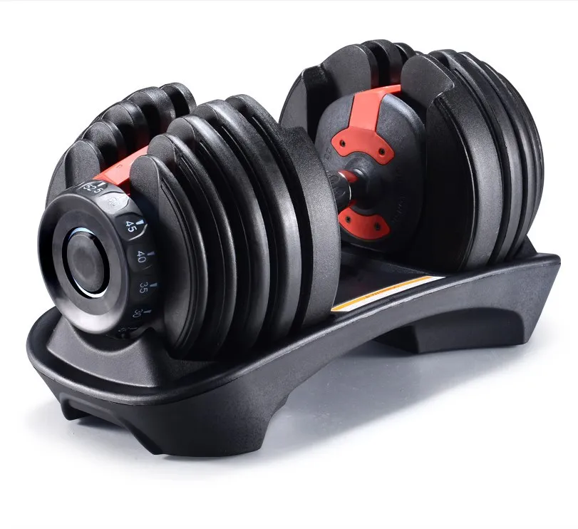 Factory Price in stock 52.5lb gym equipment set  weights 24 kg adjustable dumbbell