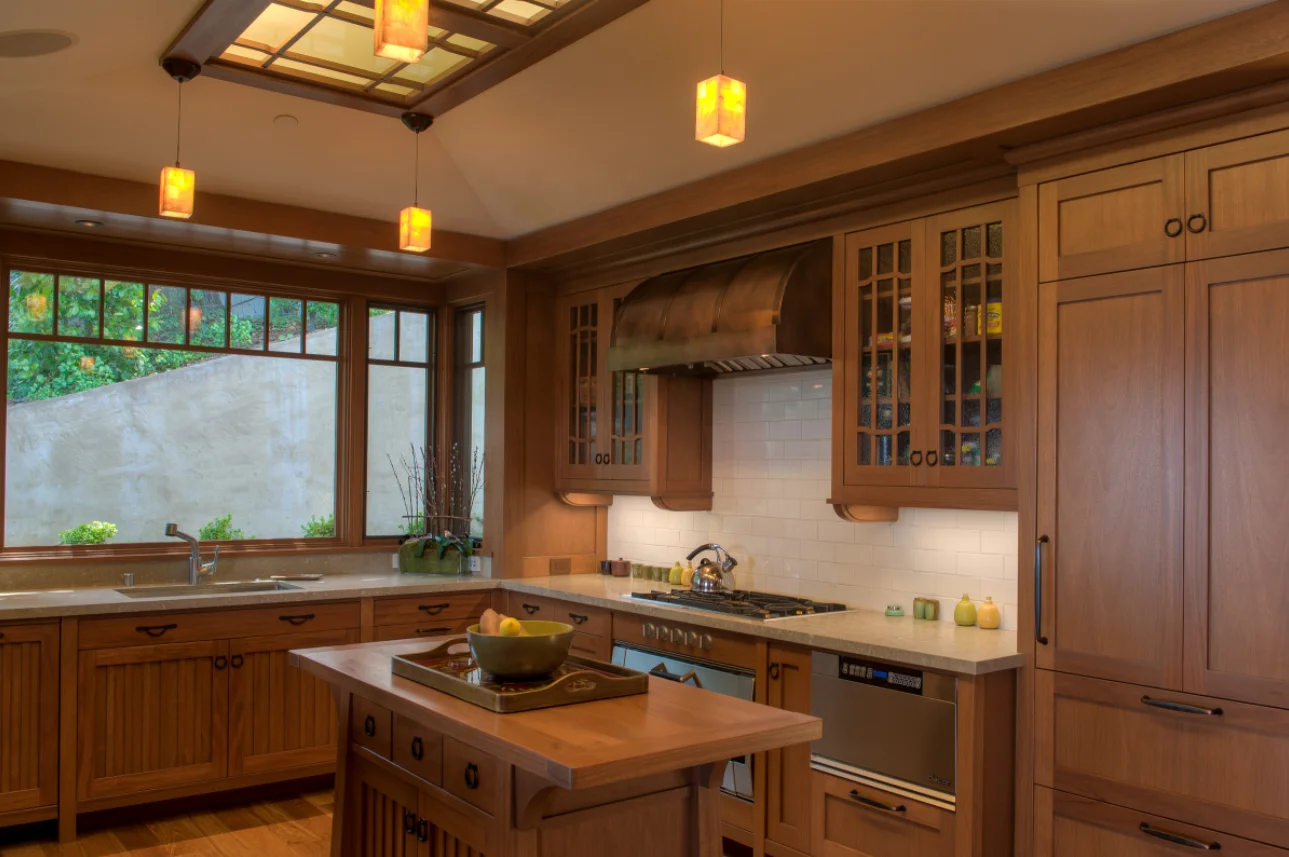 Modern U-Shape Kitchen With Small Island Solid Wood Timeless Shaker Cabinets Custom Kitchen Cabinet And Other Kitchen Furniture