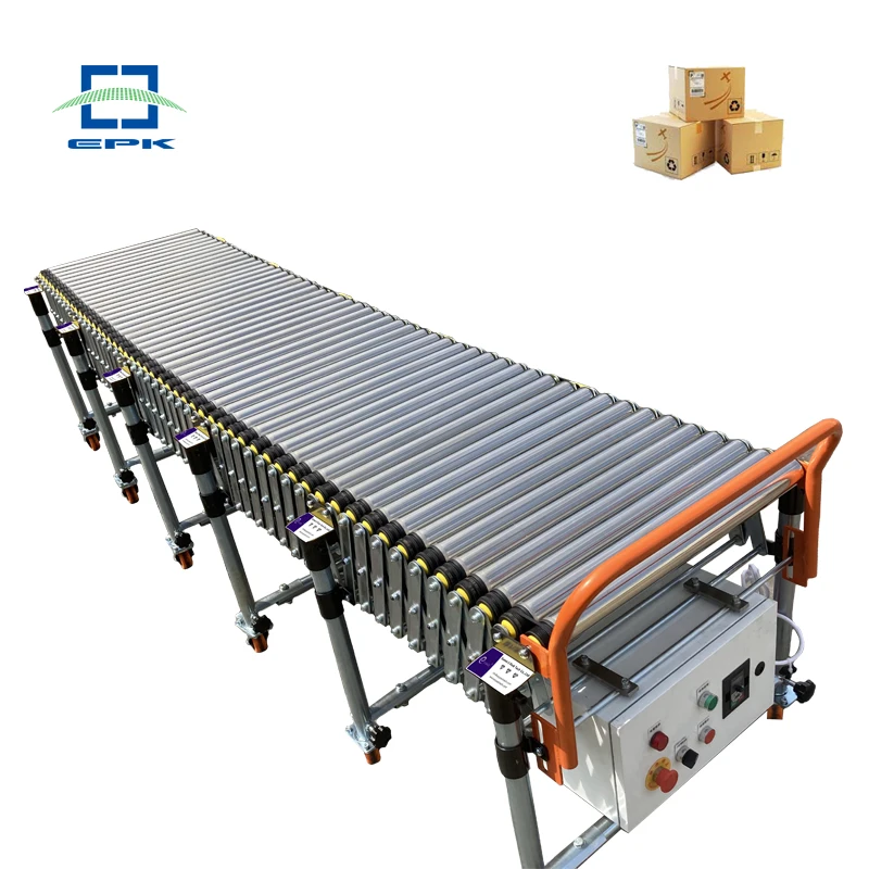 Promotional Electric Power Telescopic  Expandable Roller Conveyor For Sale