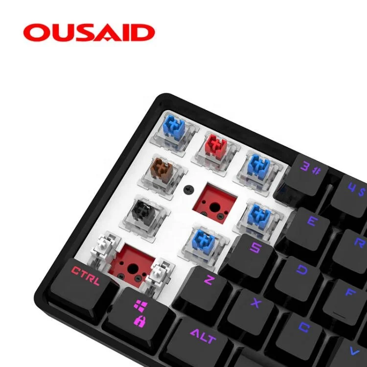 Ousaid RTS high quality mechanical gaming hotswap wireless keyboard OEM wireless keyboard