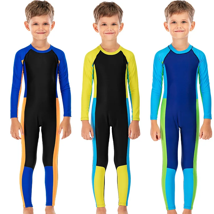 Children full swimsuit manufacturer swimming costumes for kids-boys one piece freediving wetsuit