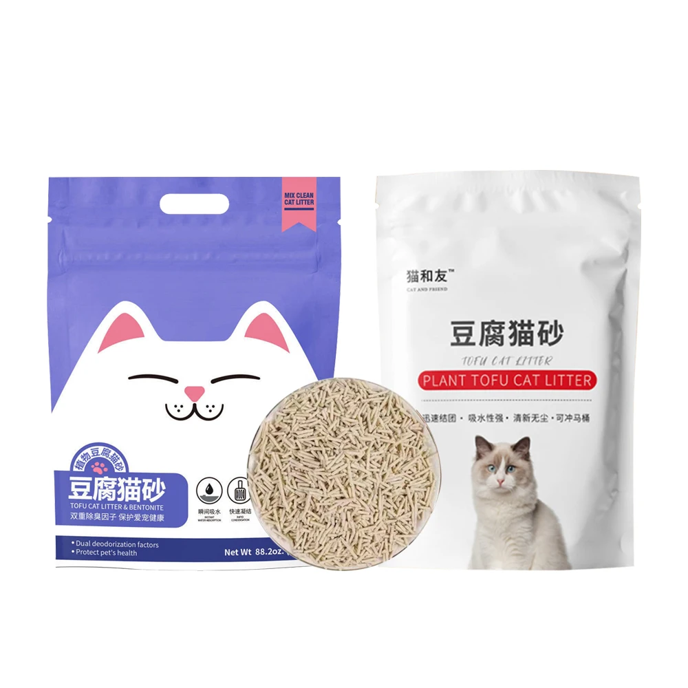 OEM Bags Customize Bentonite Pet Sand For Cat Tofu Kitten Litter Deodorant Factor Cat Sand Litter Factory Wholesale