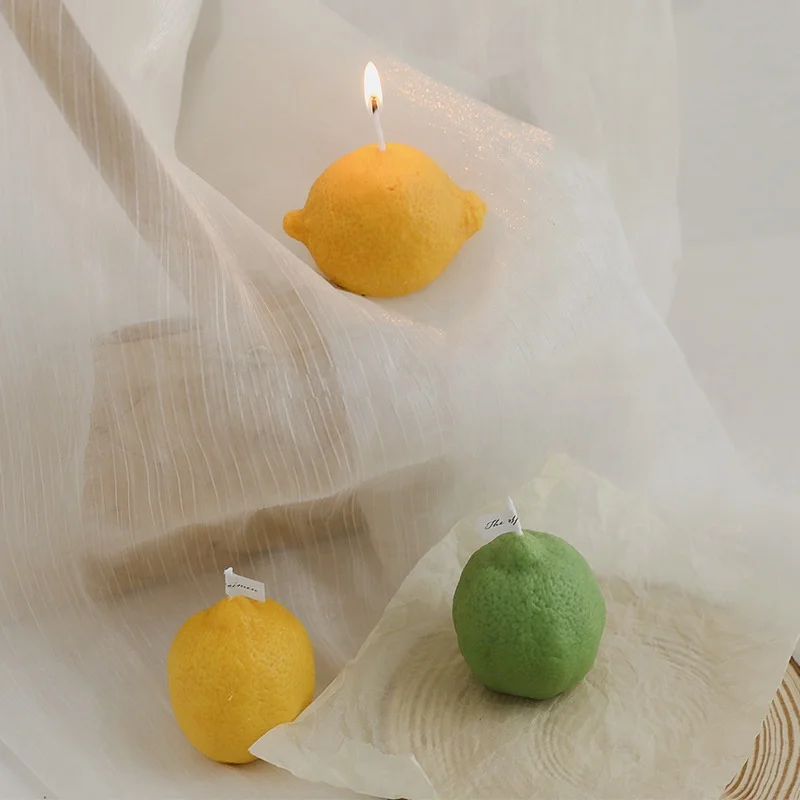 Wholesale Fruit Shape Candle INS Soy Wax Scented Candle Lemon Candles Wedding Gifts For Guests